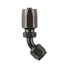 (image for) Power Steering Hose End - 45 DEG -6 AN - Steel w/ Black Chroma