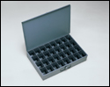 (image for)  32 COMPARTMENT METAL BOX WITH CATCH W 18 x H 3 x D 12 - Click Image to Close