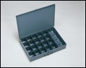 (image for)  21 COMPARTMENT METAL BOX WITH CATCH W 18 x H3 x D 12 - Click Image to Close