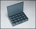 (image for)  20 COMPARTMENT METAL BOX WITH CATCH W 18 x H 3 x D 12