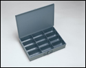 (image for)  12 COMPARTMENT METAL BOX WITH CATCH W 18 x H 3 x D 12