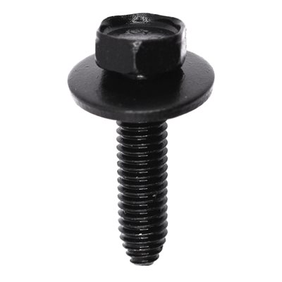 (image for) M6 X 1.0 X 25 MM HEX HEAD SEMS BLK GM 5PC