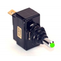(image for) #13-146 OFF-ON ILLUM GREEN TIP SWITCH TRIPLE SEALED 12V 15AMP - Click Image to Close