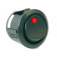 (image for) #14-231 OFF-ON SP 20 AMP ROUND ROCKER W/RED DOT - Click Image to Close