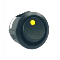 (image for) #14-233 OFF-ON SP 20 AMP ROUND ROCKER W/AMBER DOT - Click Image to Close