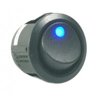 (image for) #14-234 OFF-ON SP 20 AMP ROUND ROCKER W/BLUE DOT - Click Image to Close