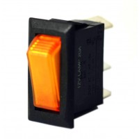 (image for) #14-307 LIGHTED/SINGLE POLE-12V-OFF-ON-20AMP AMBER - Click Image to Close