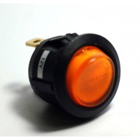 (image for) #14-322 LIGHTED/SINGLE POLE-12V-OFF-ON-10AMP/ROUND AMBER