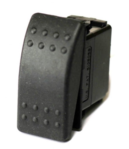 (image for) ON-OFF-ON CONTURA II ROCKER SWITCH/ SOFT BLACK ACTUATOR - Click Image to Close
