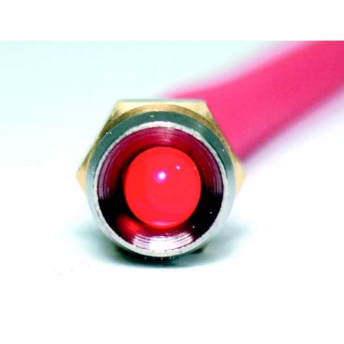 (image for) #17-100 12V-STANDARD LED LIGHT/ CHROME BEZEL/ RED - Click Image to Close