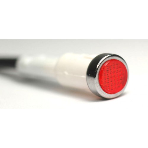 (image for) #17-214-1 12V SNAP-IN INDICATOR LIGHT-5/16 CHROME BEZEL / RED - Click Image to Close