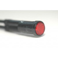 (image for) #17-214 12V SNAP-IN INDICATOR LIGHT-5/16 in / BLACK BEZEL / RED - Click Image to Close