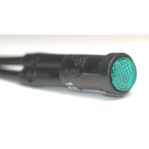 (image for) #17-215 12V SNAP-IN INDICATOR LIGHT-5/16 in/ BLACK BEZEL / GREEN - Click Image to Close