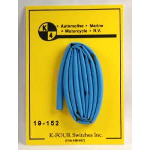 (image for) BLUE 3/16 DIA HEAT SHRINK 2-1 RATIO 2 FT - Click Image to Close