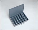 (image for)  24 COMPARTMENT METAL BOX with catch W13 3/8 x H2 x D 9 1/4