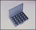 (image for)  20 COMPARTMENT METAL BOX WITH CATCH W 13 3/8 x H 2" x D 9 1/4