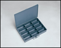 (image for)  12 COMPARTMENT METAL BOX WITH CATCH W 13 3/8 x H 2 x D 91/4