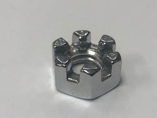 (image for) #GW22557 9/16-18 slotted nut chrome