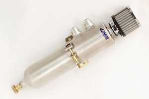 (image for) 23-033 - VACUUM/DRY SUMP BREATHER TANK 2X -12AN SIDE PORT & 3/8" - Click Image to Close