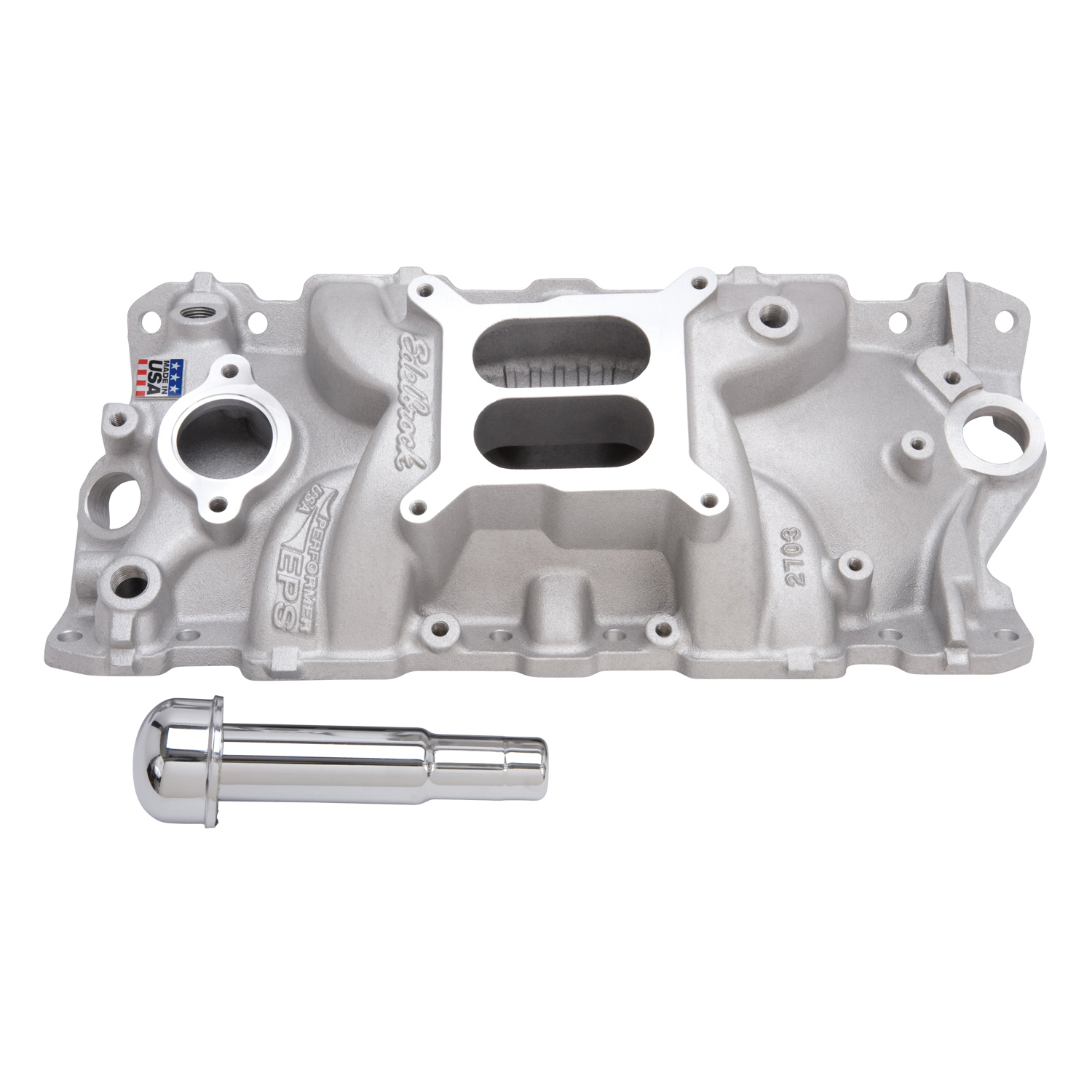 (image for) MANIFOLD, 1955-86 SBC 265-400, EPS, W/ OIL FILL TUBE & BREATHER