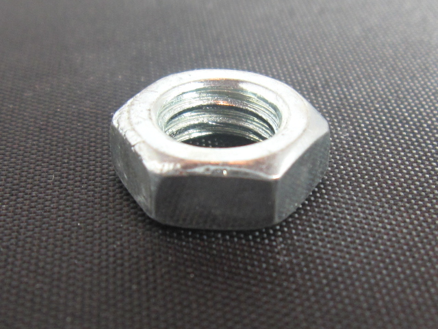 (image for) 1"-14 LEFT HAND HEX JAM NUT CLEAR ZINC - Click Image to Close