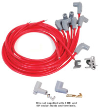 (image for) #31239 Wire Set, Super Conductor, 8-cyl 90° Plug, Socket/HEI Cap - Click Image to Close
