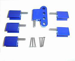 (image for) #T42765 S/B BRACKET , VERTICAL BLUE 4PC - Click Image to Close