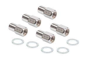 (image for) MG4301G Mr. Gasket Competition Open End Style Lug Nuts -Set Of 5 1/2-20, Overall Length 1-5/8 Inch, Hex Size 13/16 Inch, Shank Diameter .680 Inch, Shank Length 3/4 Inch.