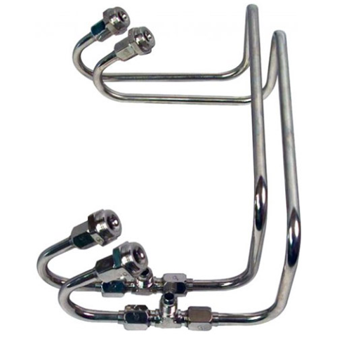 (image for) #TBS4373 DUAL INLET 4150 FUEL LINE KIT STAINLESS