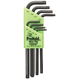 (image for) Set 8 ProHold Torx L-wrenches T9-T40
