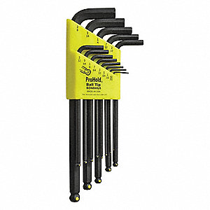 (image for) PROHOLD TIP BALL END L-WRENCHES SET 1/16-3/8