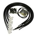 (image for) 8mm Spiro-Pro Ignition Wire Set Spiro-Wound Ceramic Boot Race Fit 135 deg. Ford SB Over Valve Cover DSI Black