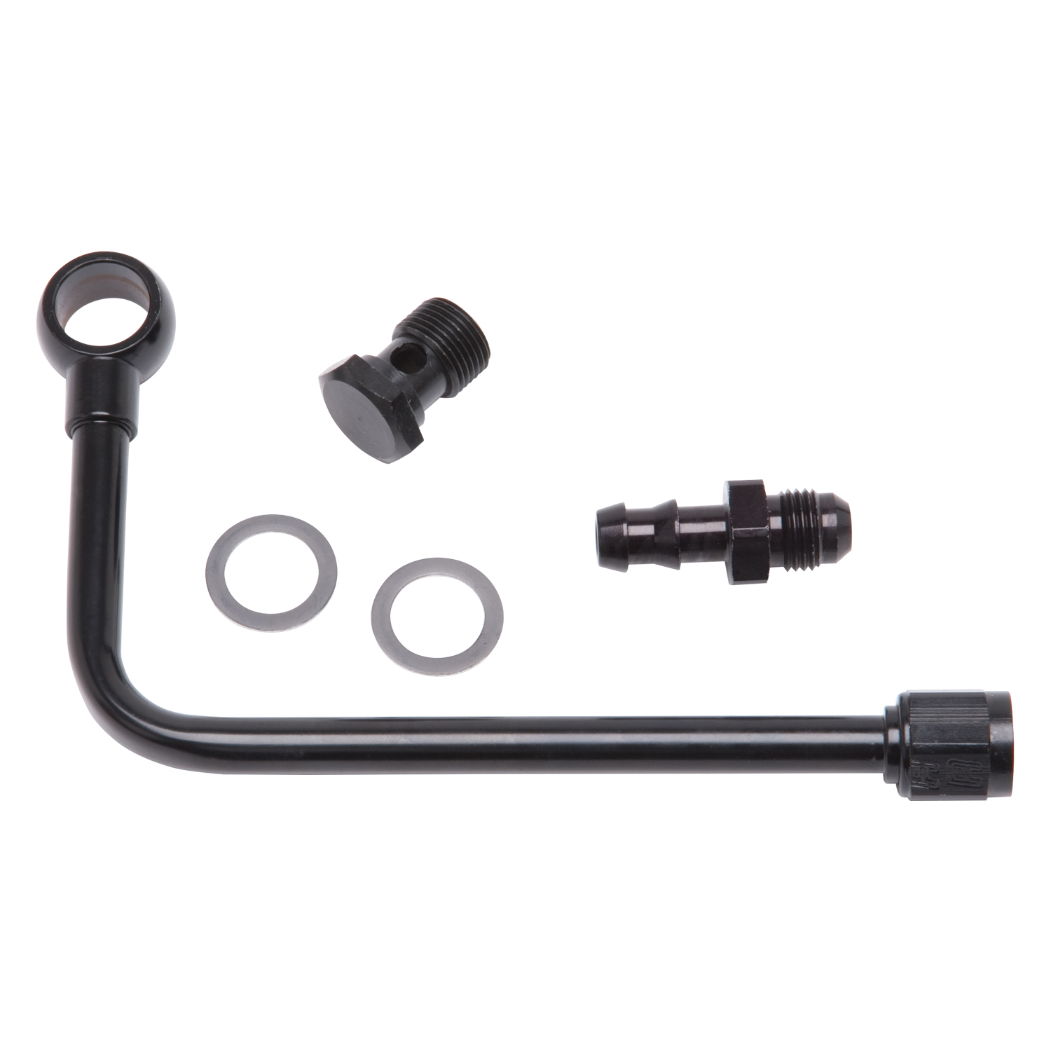 (image for) fuel line Black Steel W/ 3/8in Barbed End Inlet & W/O Fuel Filter