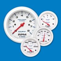 (image for) Auto Meter Gauges-White
