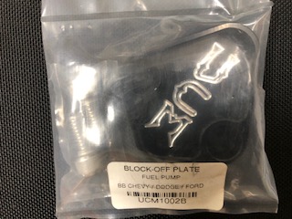 (image for) #UCM1002B Fuel Pump Block-Off Plates BBC / Dodge / Ford Black - Click Image to Close