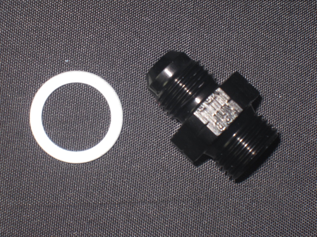 (image for) -6 TO M10 X 1.50 ADAPTER BLACK WITH CRUSH WASHER