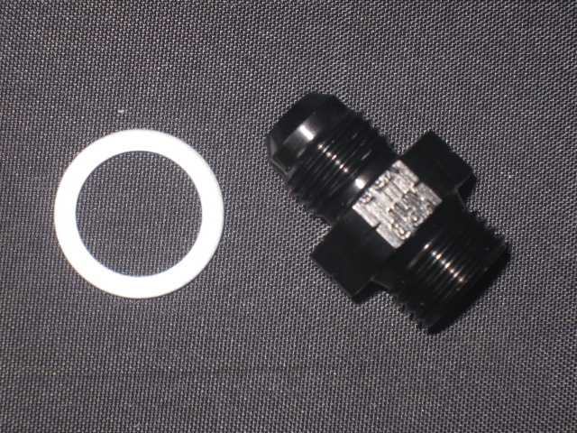 (image for) -12 TO M16 X 1.50 ADAPTER BLACK WITH CRUSH WASHER - Click Image to Close