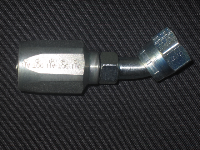 (image for) -10 45° & 37° POWER STEERING FEMALE HOSE END STEEL