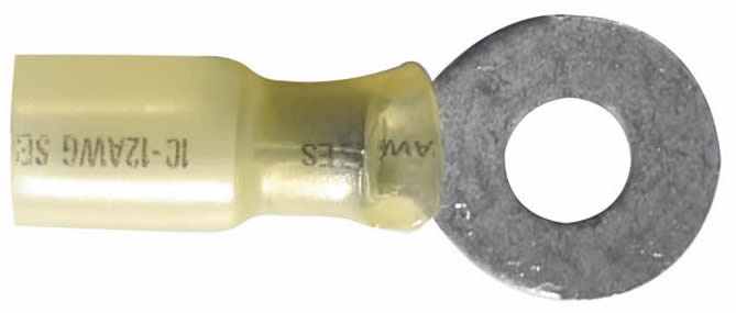 (image for) Krimpa-Seal Ring 10-12 AWG,W/ 1/4 STUD 5PC - Click Image to Close