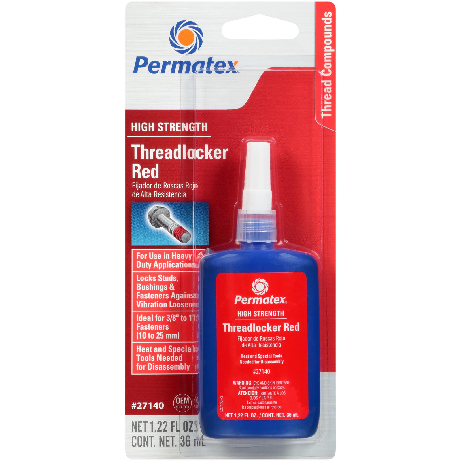 (image for) Permatex High Strength Red Threadlocker - 36ml