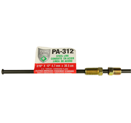 (image for) Domestic Poly-Armour PVF Steel Brake Line, 3/16 x 12 - Click Image to Close