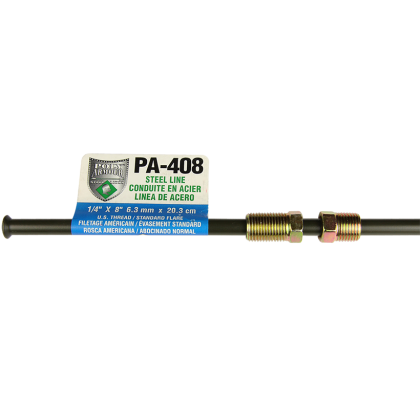 (image for) Domestic Poly-Armour PVF Steel Brake Line 1/4 x 8