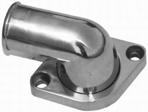(image for) #R6009 Polished Alum SB Chevy O-Ring Water Neck - 90 Deg. Swivel