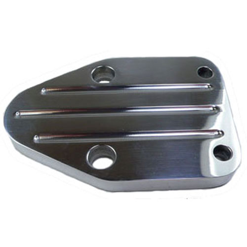 (image for) #6257 POLISHED ALUMINUM SB CHEVY FUEL PUMP BLOCK-OFF PLATE
