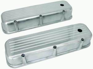 (image for) #R6330 Polished Aluminum BB Chevy Tall Valve Cover