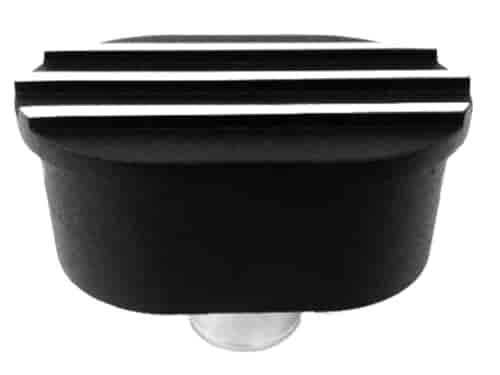 (image for) R6505 OVAL PUSH-IN BREATHER FINNED -BLACK FINISHED - Click Image to Close