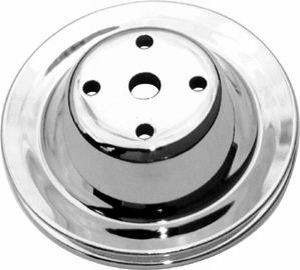(image for) Chrome SB Chevy 283-350 V8 Single Groove Water Pump Pulley - LWP