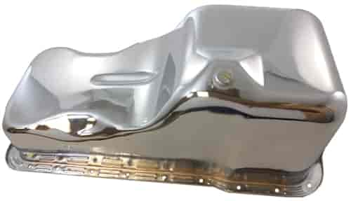 (image for) S9078 CHROME 1965-87 FORD 260-289-302 V8 FRONT SUMP OIL PAN