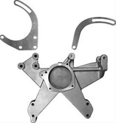 (image for) Air Compressor Bracket, Steel, Natural, Sanden 508, Chevy, Passenger Side, Long Water Pump - Click Image to Close