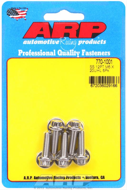 (image for) M6 X 1.0 12 POINT STAINLESS 5PK - Click Image to Close